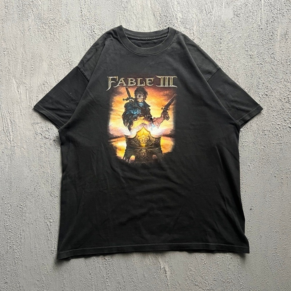 Vintage Fable III Shirt XL‎ Black 2010s Video Game Promo Xbox 360